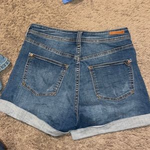 Pilcro and the letterpress jean shorts lightly worn